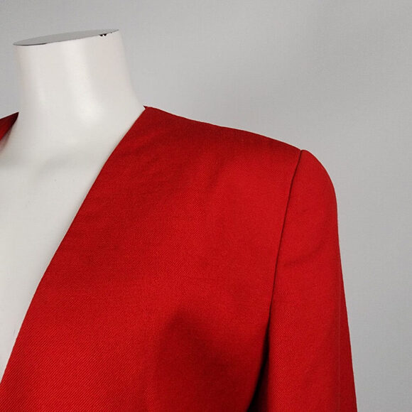 Vintage Mr. Max & Melanie Lyne Red Wool Blazer Size 12 - Picture 3 of 11